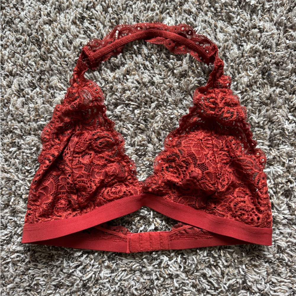 City Streets Lace Bralette in Deep Red